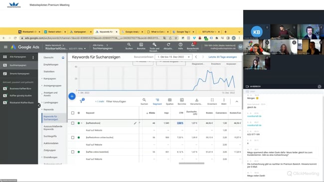 Google Ads Optimierungstipps an Livebeispiel, GA4, Events & Dimensionen mit Malte 15.12.22