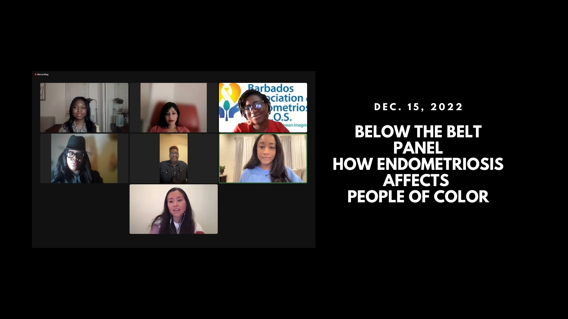 BELOW THE BELT PANEL HOW ENDO AFFECTS PEOPLE OF COLOR on Vimeo