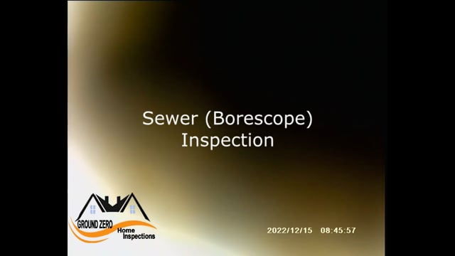 Sewer scope during a home inspection