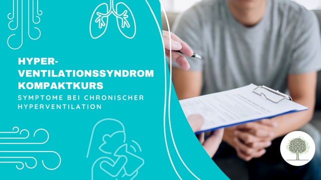 Symptome bei chronischer Hyperventilation: Atemnot, Schmerzen in der Brust, Reizhusten, Kribbeln in den Extremitäten, Sehstörungen, Kopfschmerzen, Schwindel, Benommenheit, Muskelkrämpfe 