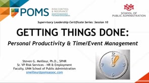 Supervisory Leadership Series: Productivity & Time Management video