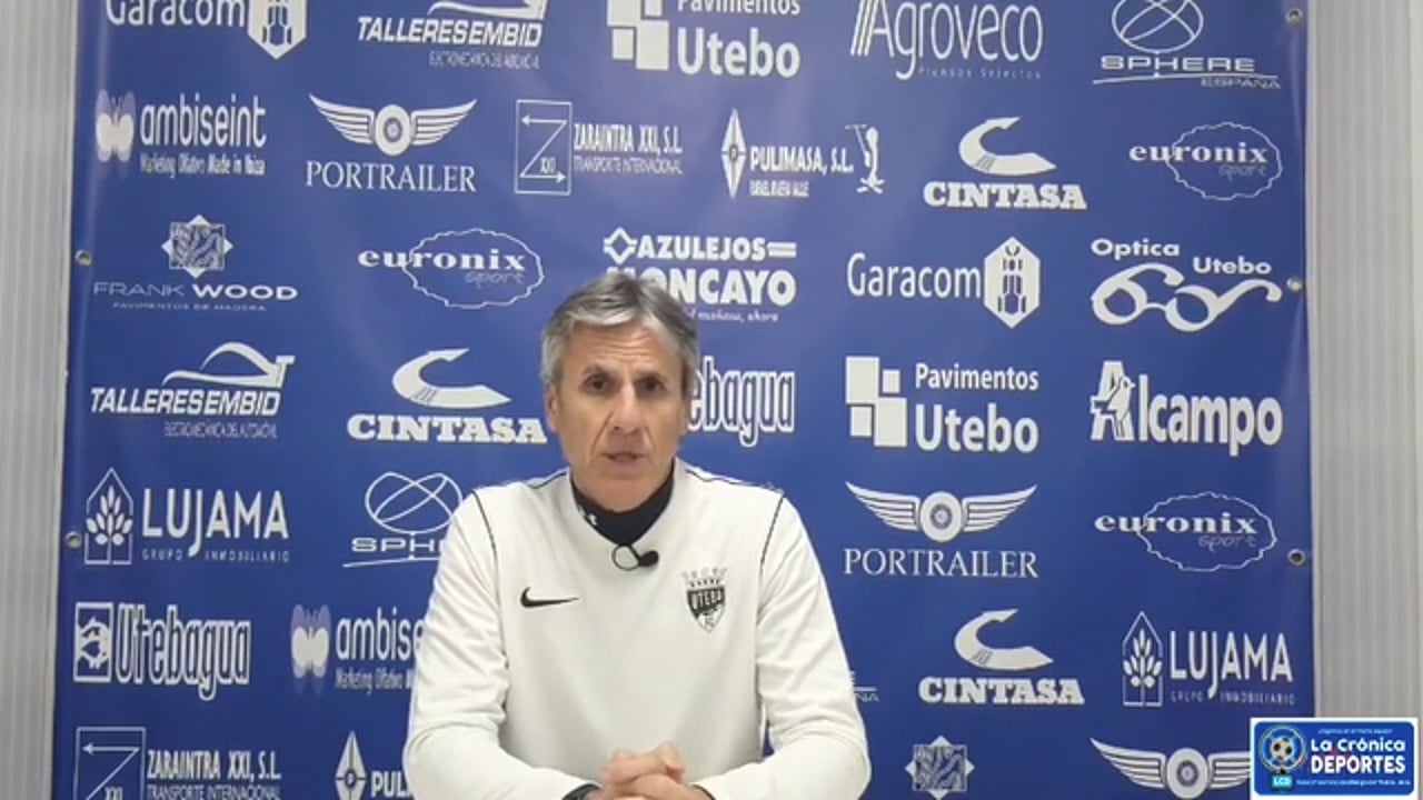 LA PREVIA / UTEBO FC - CD BREA / JUAN CARLOS BELTRÁN (Entrenador Utebo) Jornada 15 / 2ª RFEF - Grupo 2 / Fuente: Utebo FC