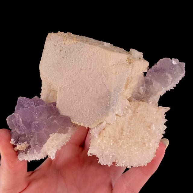 Calcite with Amethyst