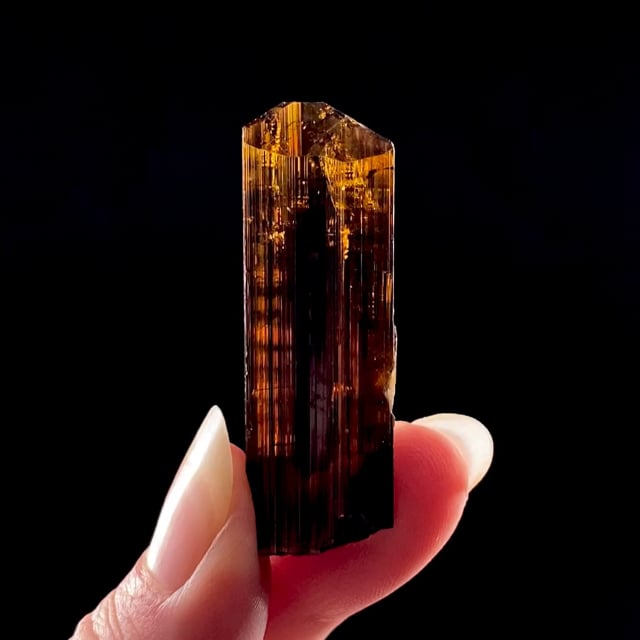 Dravite Tourmaline (GEMMY crystal - rare color)