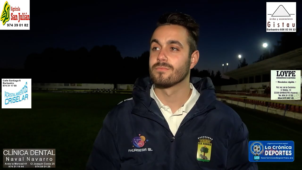 ELOY AZNAR (Entrenador Robres) CD Robres 1-0 CD Binéfar / Jornada 15 / 3ª División