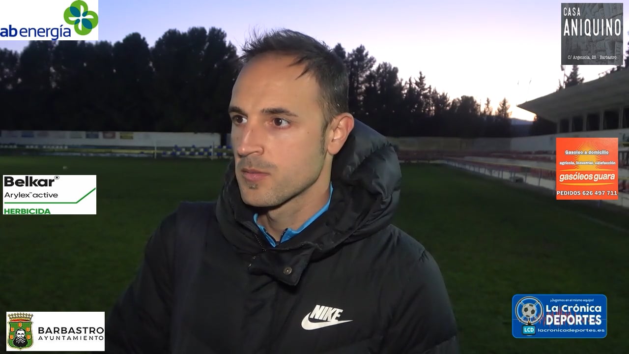 DAVID GIMÉNEZ (Entrenador Binéfar) CD Robres 1-0 CD Binéfar / Jornada 15 / 3ª División