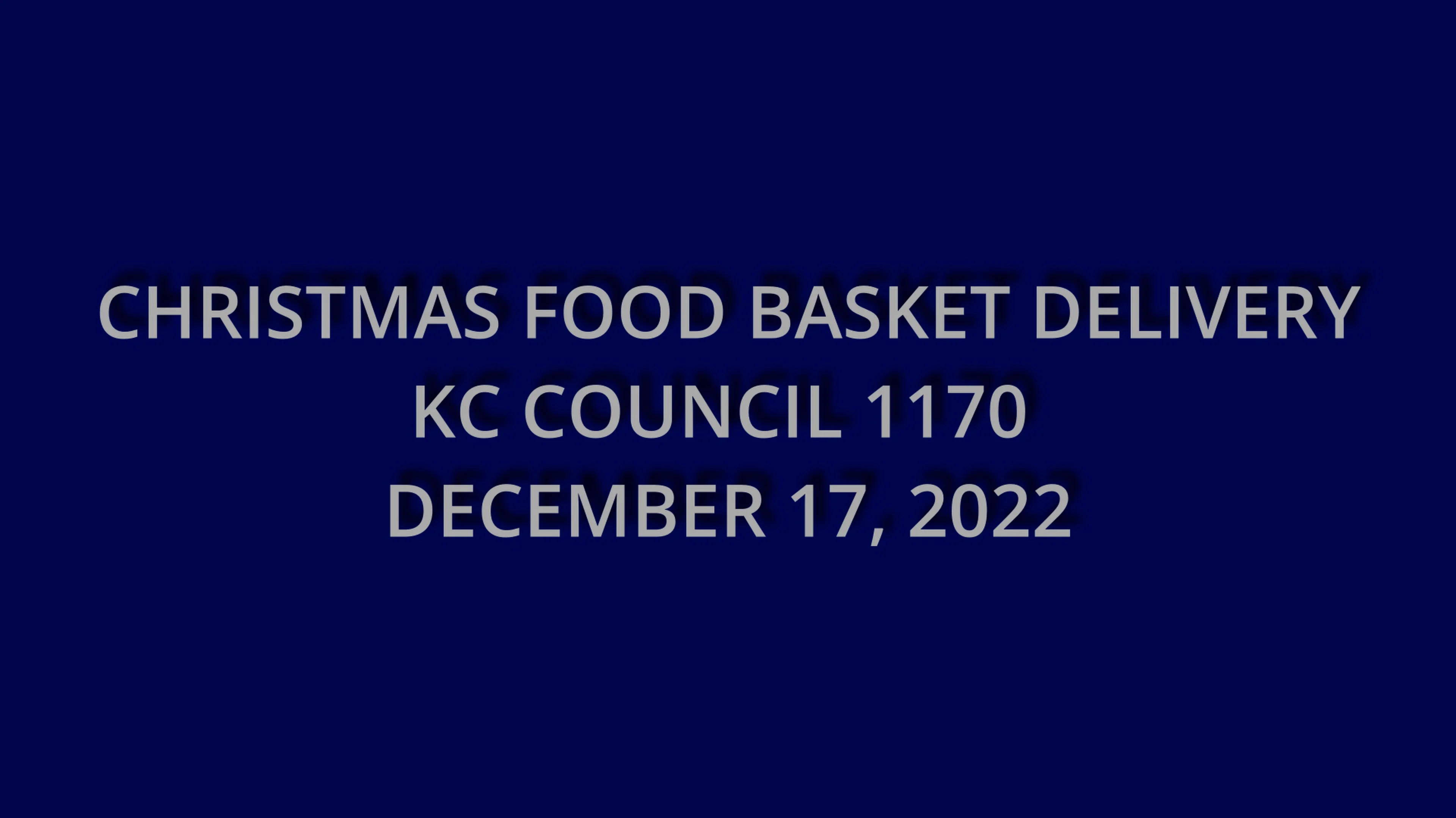 KC Christmas Food Basket Project 2022.mov on Vimeo