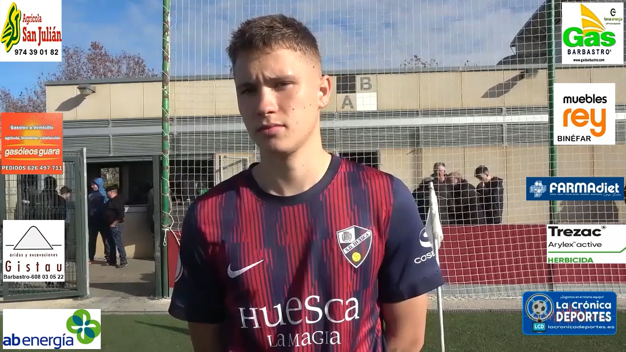 DIEGO AZNAR (Jugador Huesca B) SD Huesca B 0-2 UD Barbastro / Jornada 15 / 3ª División