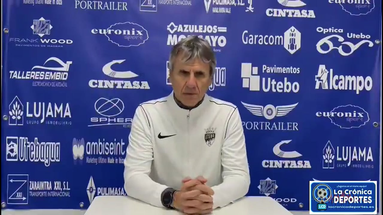 JUAN CARLOS BELTRÁN (Entrenador Utebo) Utebo FC 3-0 CD Brea / Jornada 15 / 2ª RFEF - Grupo 2 / Fuente: Utebo FC