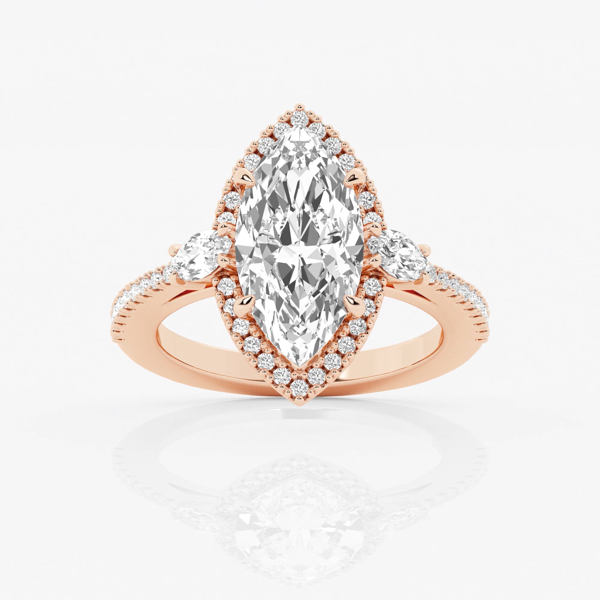 Badgley Mischka Near-Colorless 4 7/8 ctw Marquise Lab Grown Diamond Halo  Engagement Ring - Grownbrilliance