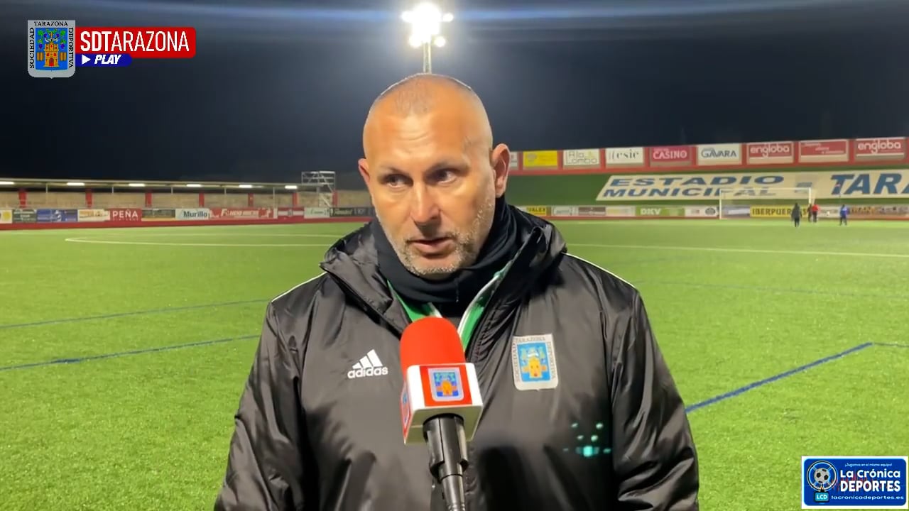 JAVI MORENO (Entrenador Tarazona) SD Tarazona 4-0 CD Arnedo / Jornada 15 / 2ª RFEF - Grupo 2 / Fuente: SD Tarazona
