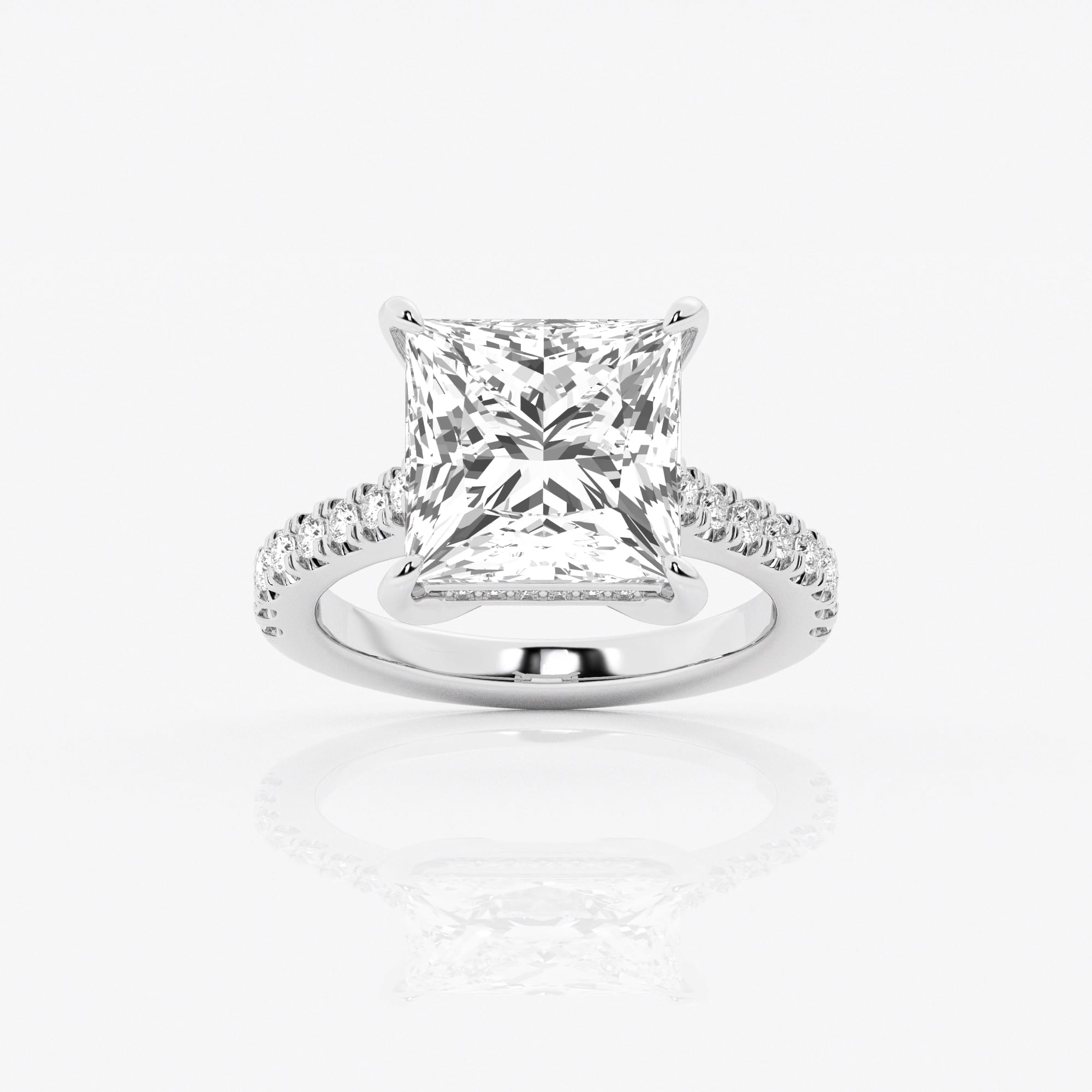 product video for Badgley Mischka Colorless 4 1/3 ctw Princess Lab Grown Diamond Hidden Halo Engagement Ring