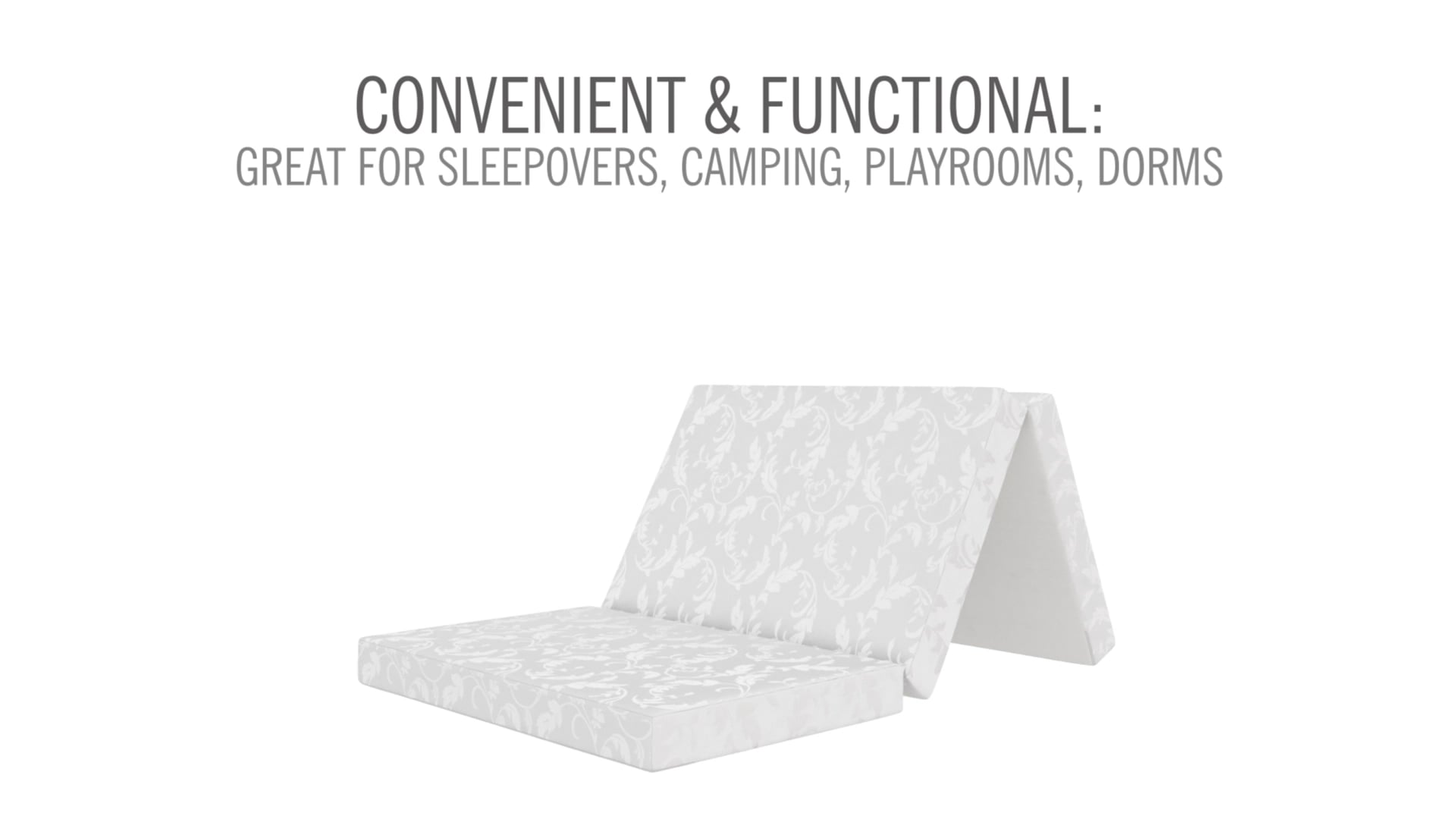 4inch TriFold Mattress Folding Mattress Twin on Vimeo