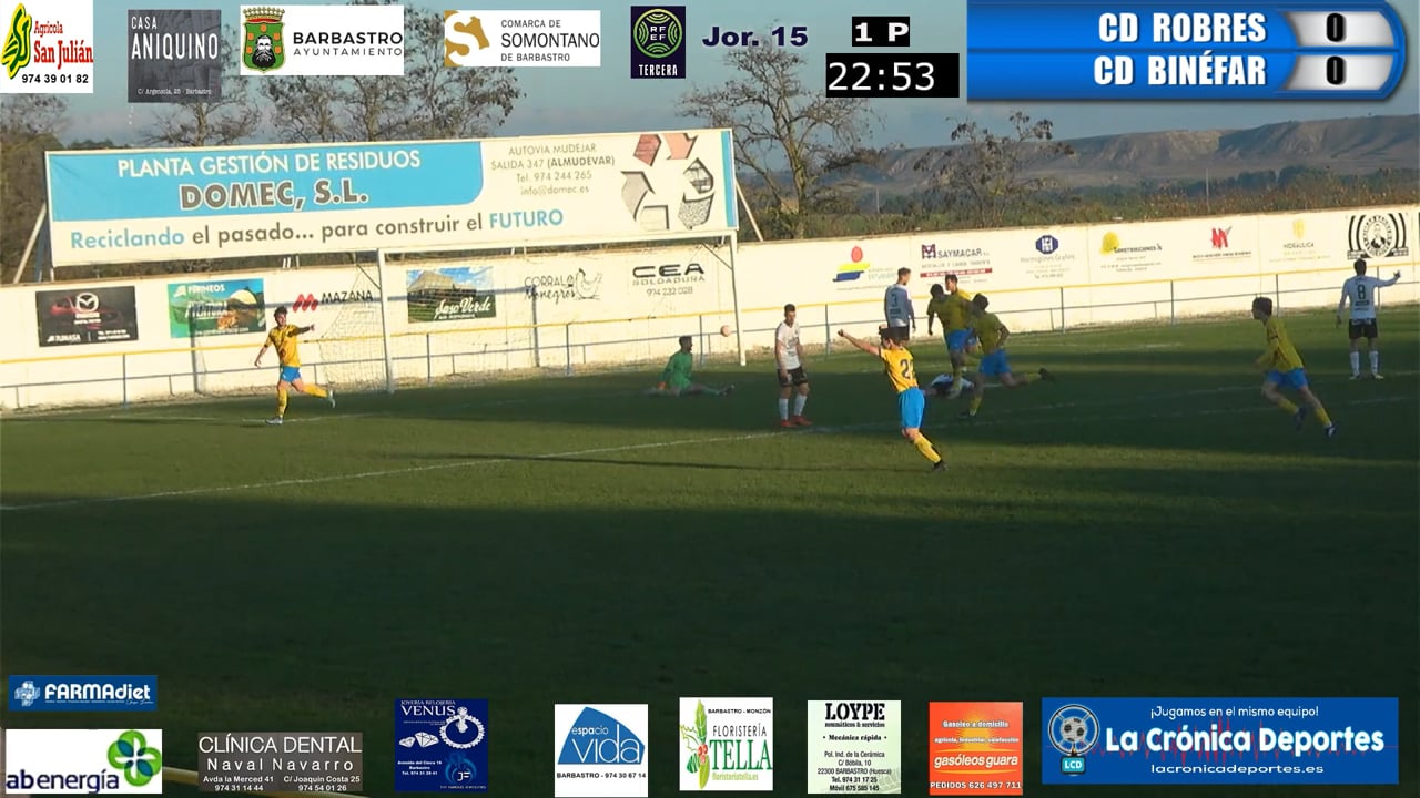 (RESUMEN y GOLES) CD Robres 1-0 CD Binéfar / Jornada 15 / 3ª División