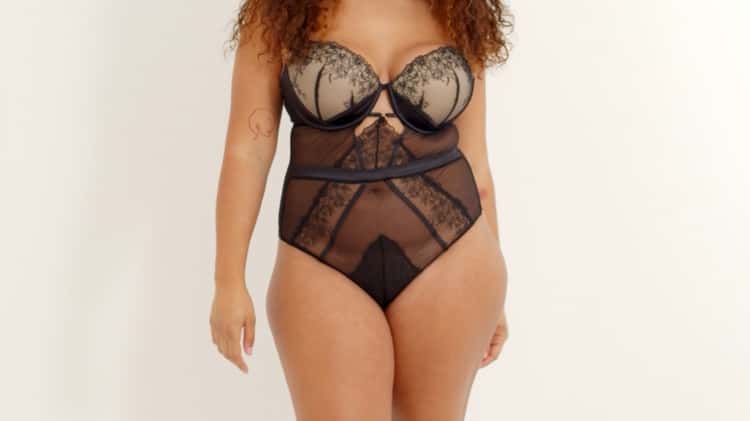 Demi Push Up Bodysuit - Black