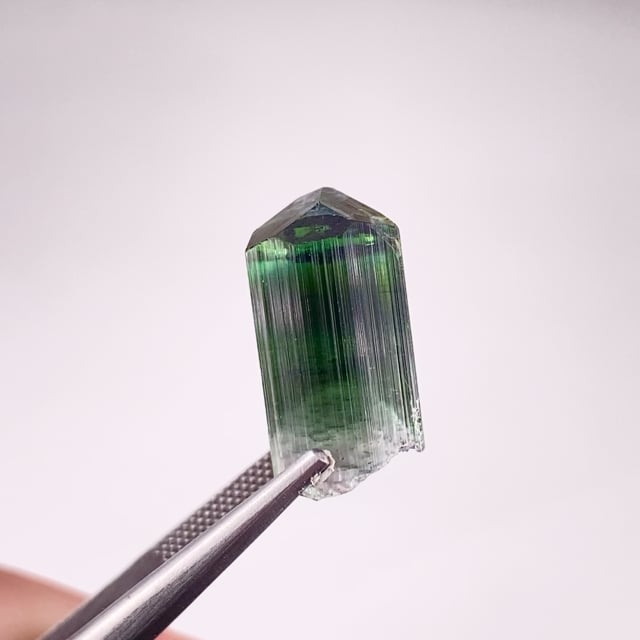 Tourmaline (partially hollow crystal)