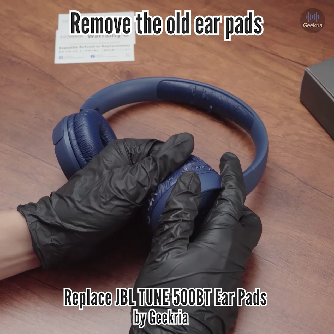 Geekria NOVA Leatherette Replacement Ear Pads Compatible with JBL JR 3