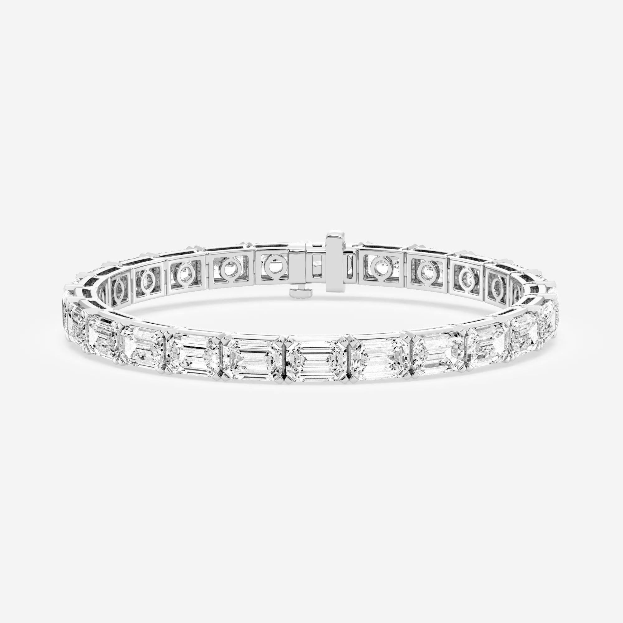 product video for Badgley Mischka Near-Colorless 25 ctw Emerald Lab Grown Diamond East -West Tennis Bracelet - 7 Inches