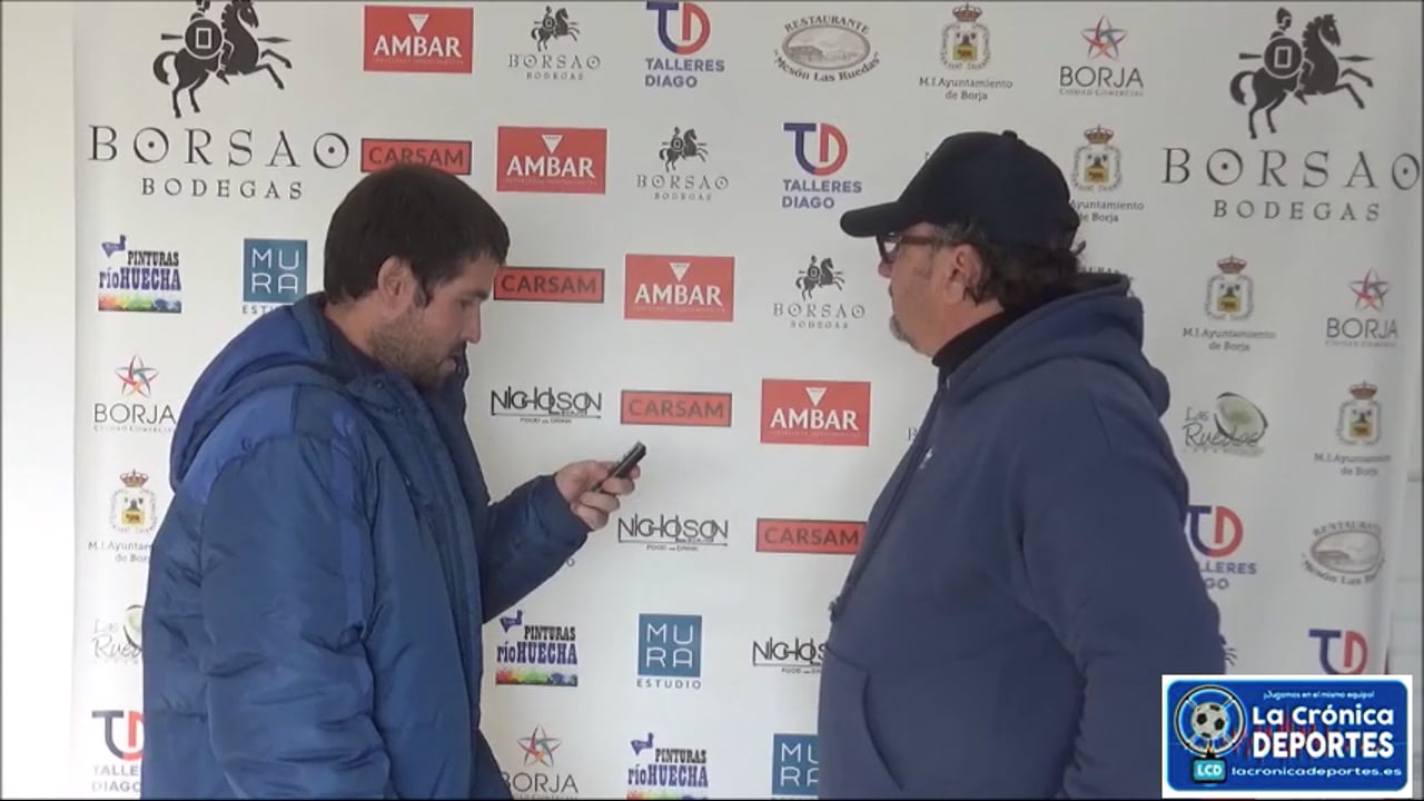 ÓSCAR TIBERIO (Entrenador Borja) SD Borja 1-0 CD Remolinos / Jornada 13 / Regional Preferente Gr 2 / Fuente: YouTube Raúl Futbolero