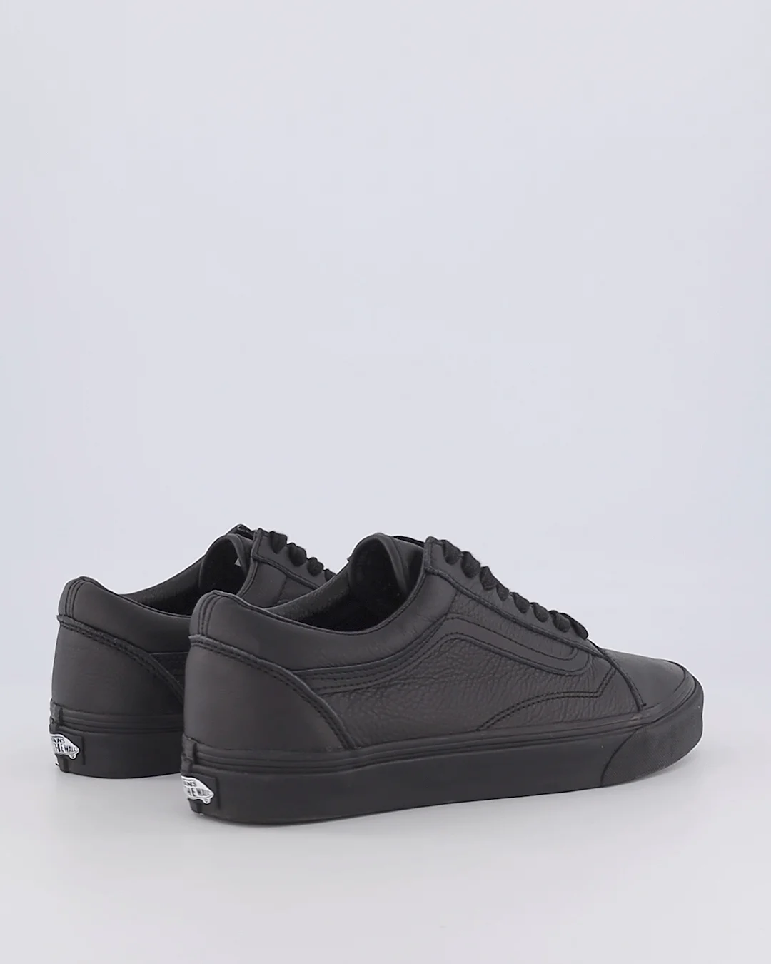 Cheap black leather vans best sale