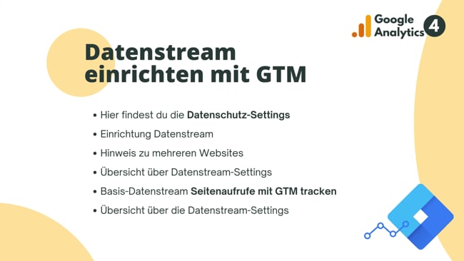 Datenstream einrichten mit GTM