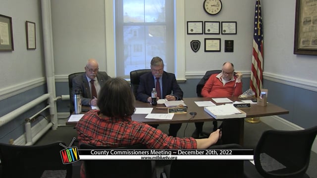 Franklin County Commissioners Meeting - December 20th, 2022