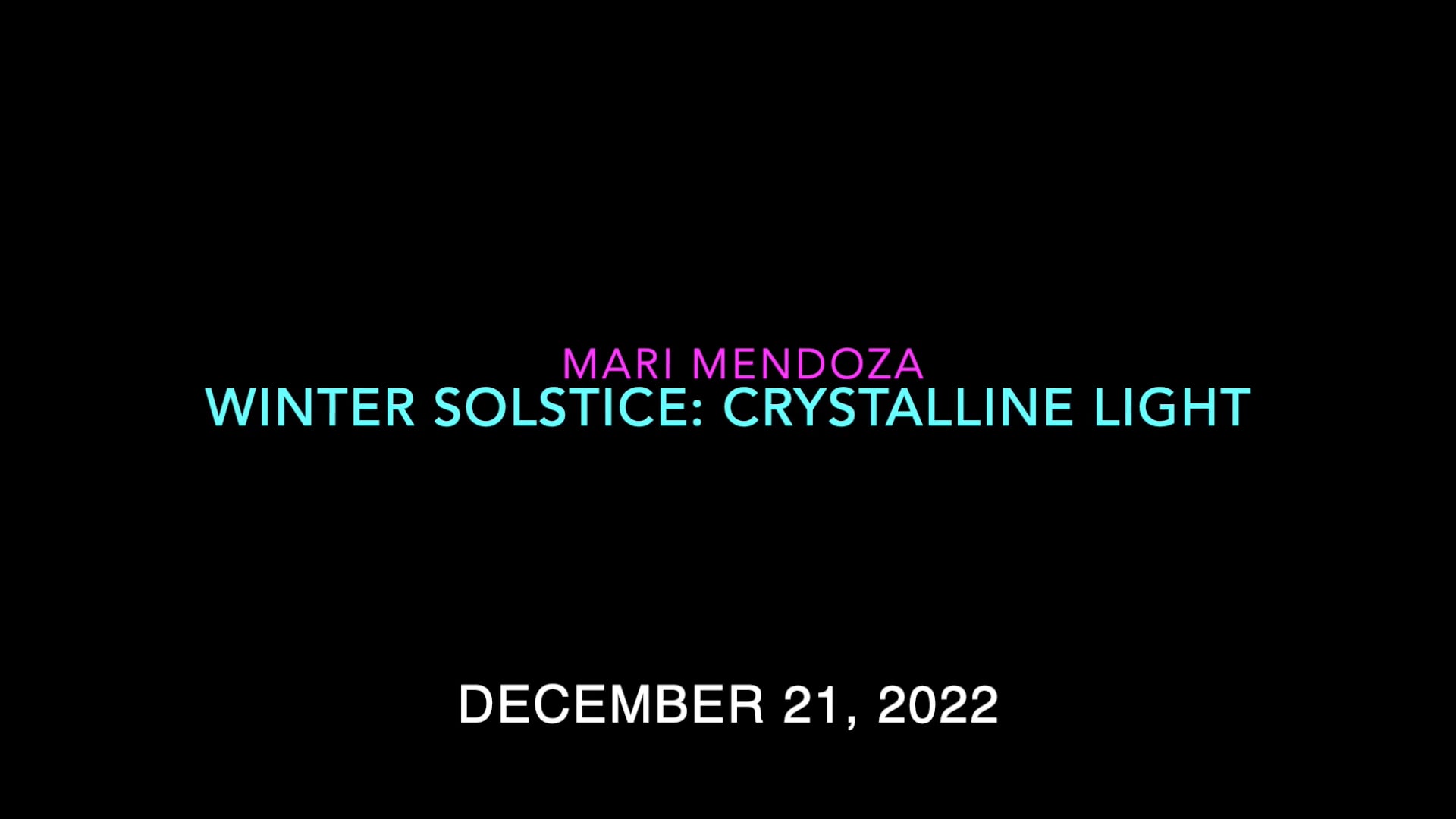 Winter Solstice Meditation 2022