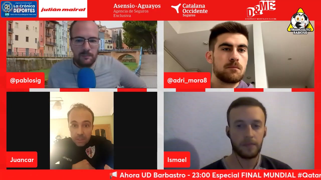 (Jornada 15 - 3ª División) TERTULIA UD BARBASTRO / SD Huesca B 0-2 UD Barbastro / Fuente: Canal YouTube El Triangulito Rabioso