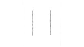 10 ct. t.w. Diamond Linear Drop Earrings in Sterling Silver