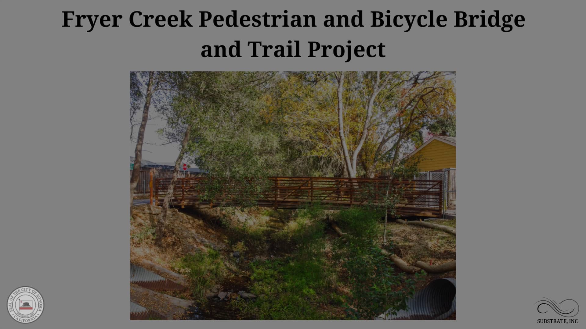 Fryer Creek Pedestrian and Bicycle Bridge Trail Project on Vimeo