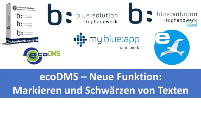 ecoDMS neue Funktion: Markieren und Schwärzen von Textpassagen