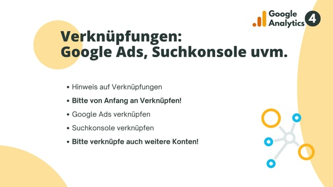Verknüpfungen: Google Ads & Suchkosole und mehr