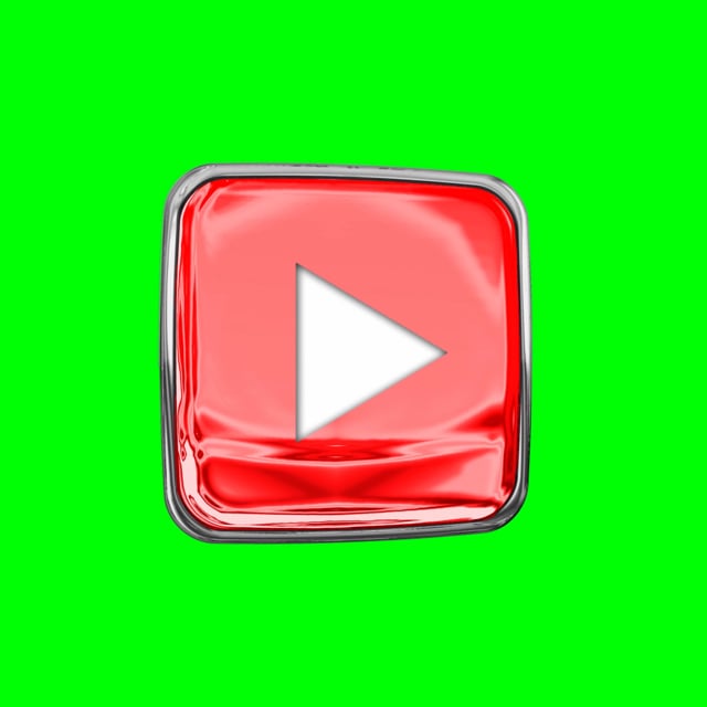 Image of YouTube Button in white green-ME114157-Picxy