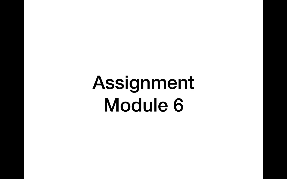 6.7 Assignment on Vimeo