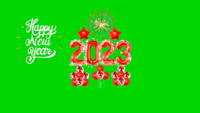 green screen new year 2023