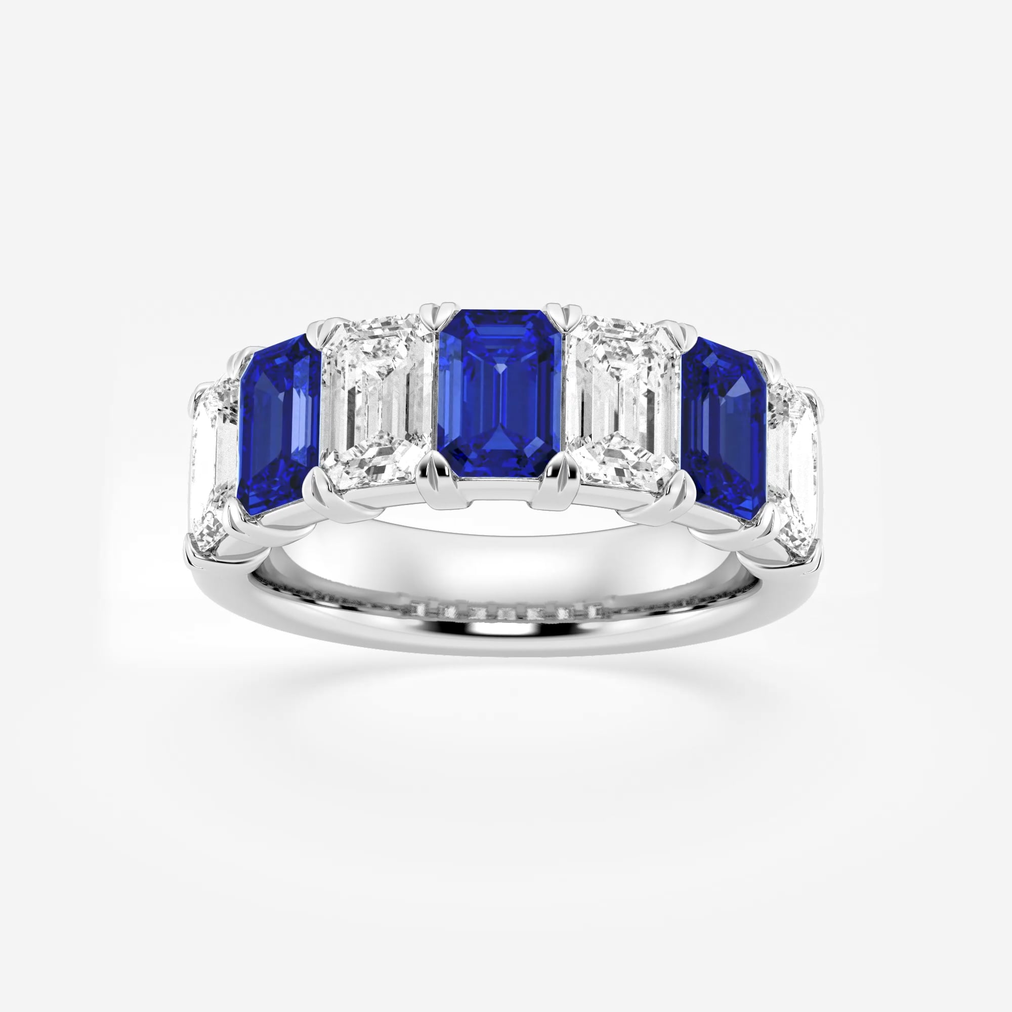 Lab created deals sapphire eternity band