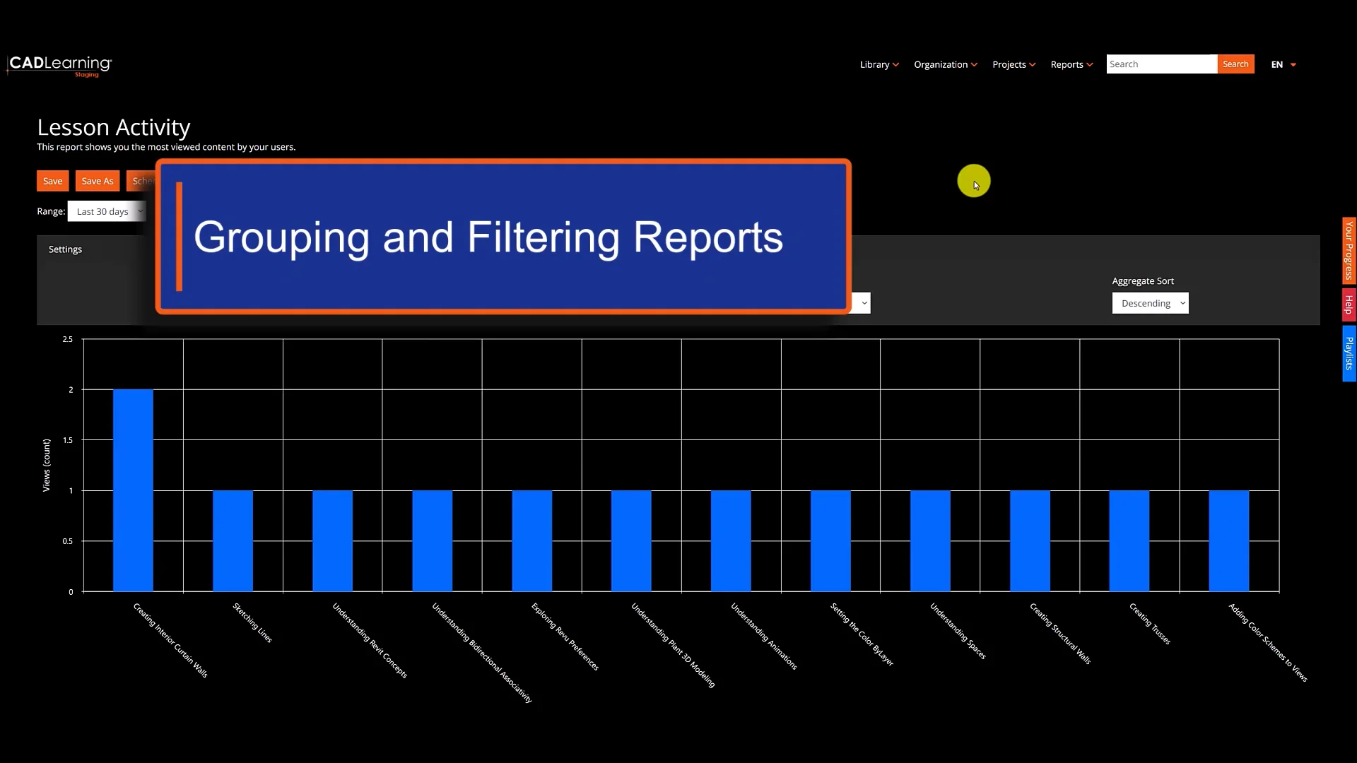 Grouping and Filtering Reports