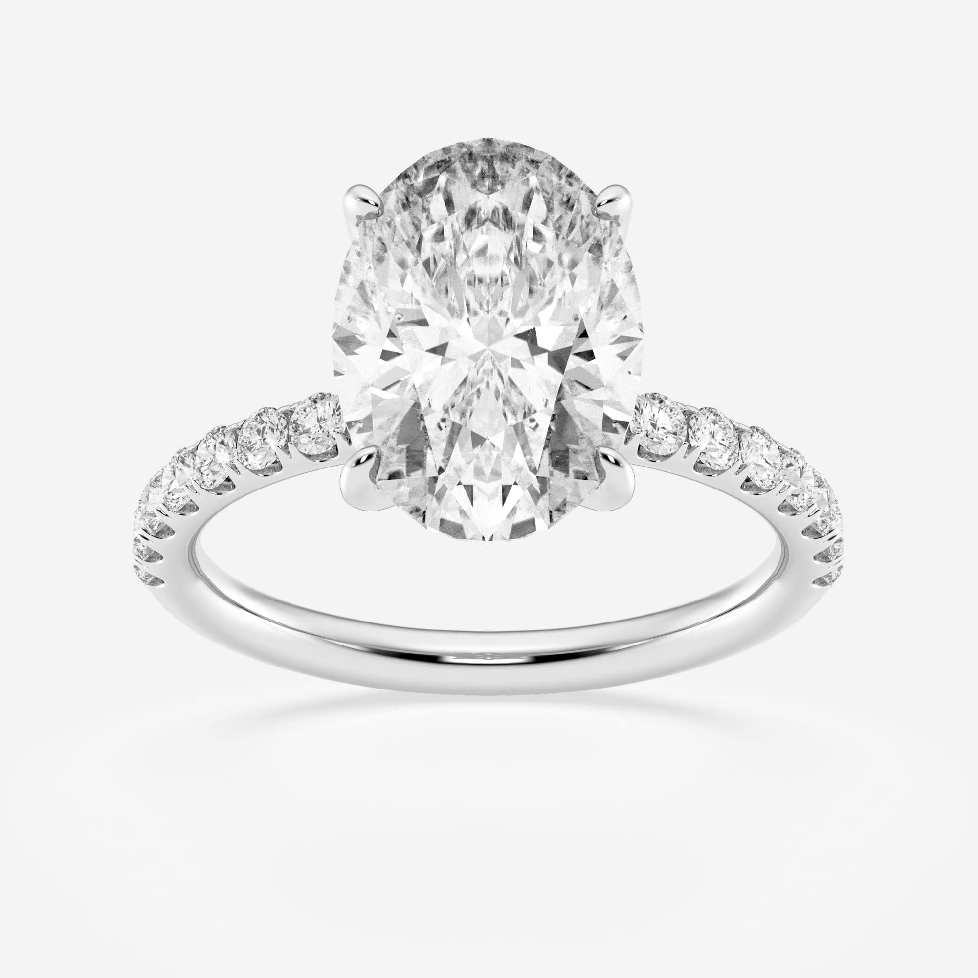 product video for 4 5/8 ctw Oval Lab Grown Diamond Hidden Halo Engagement Ring