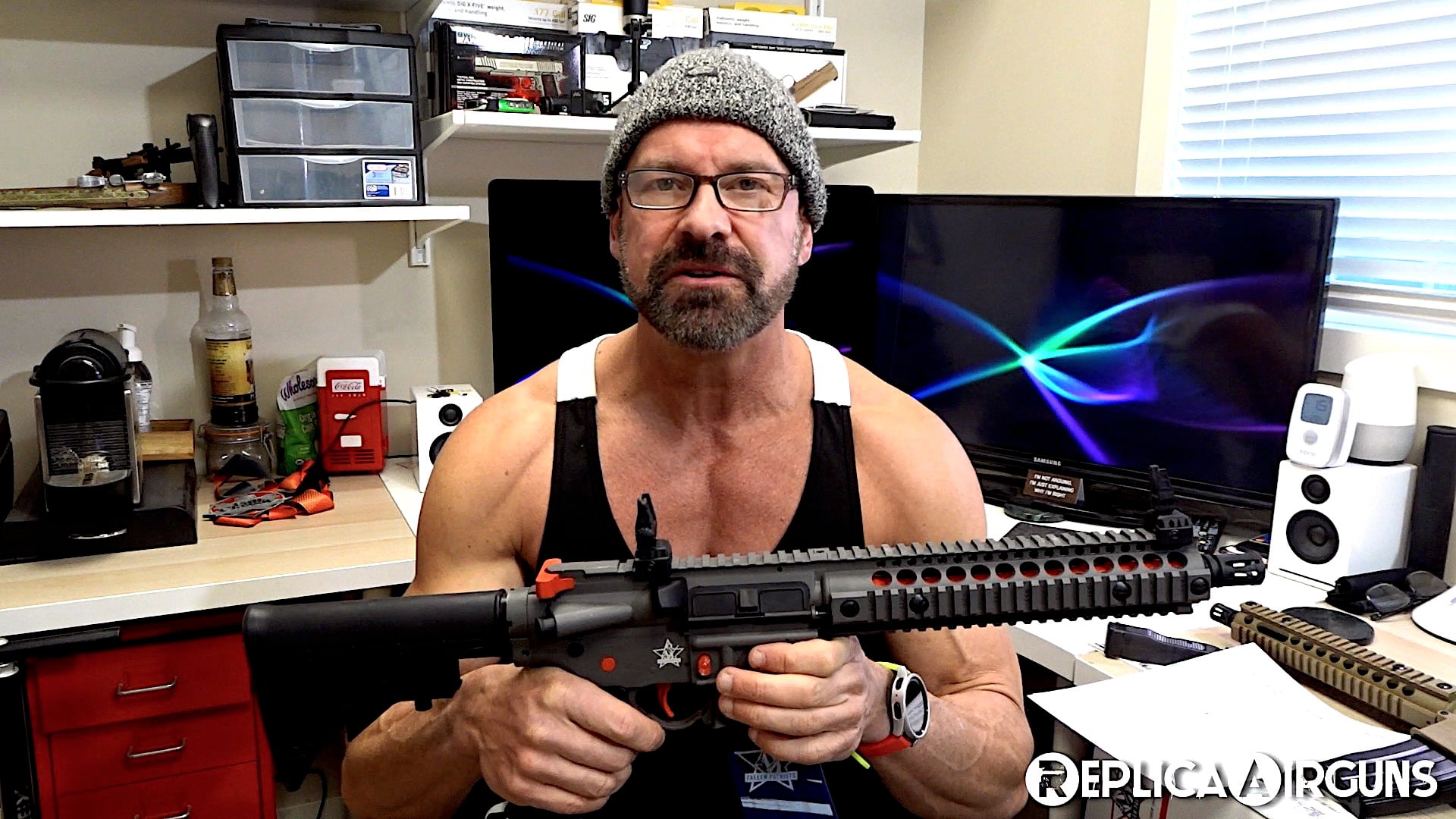Crosman R1 Fallen Patriots Blowback CO2 Full Auto BB Rifle Table Top Review