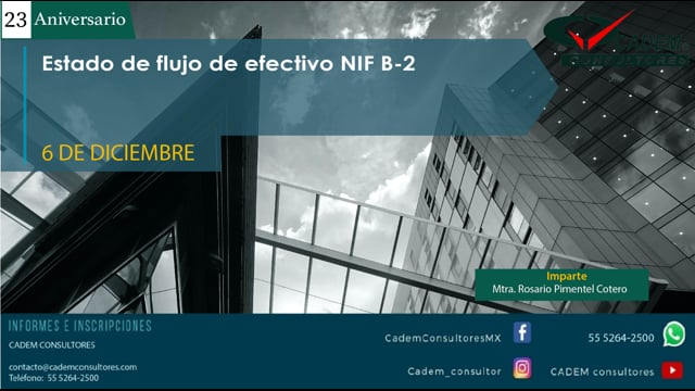 Estado de flujo de efectivo NIF B-2 