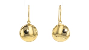 14kt Yellow Gold Disc Drop Earrings