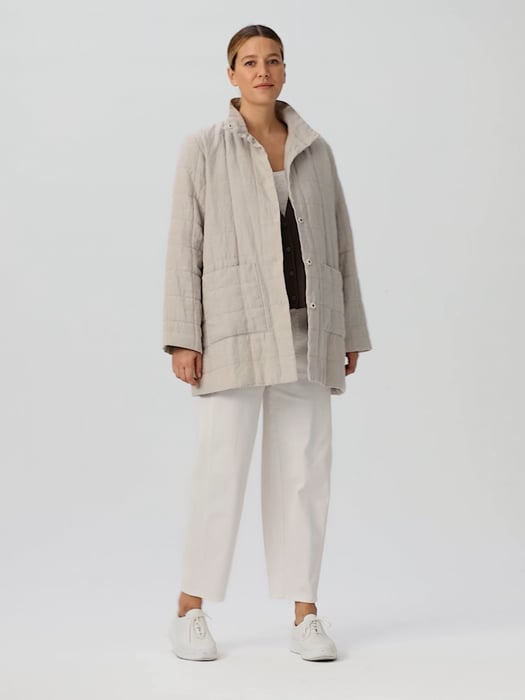 Organic Linen Quilted Jacket | EILEEN FISHER