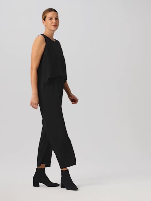 eileen fisher pants jumpsuits double silk georgette ca 34460 rn