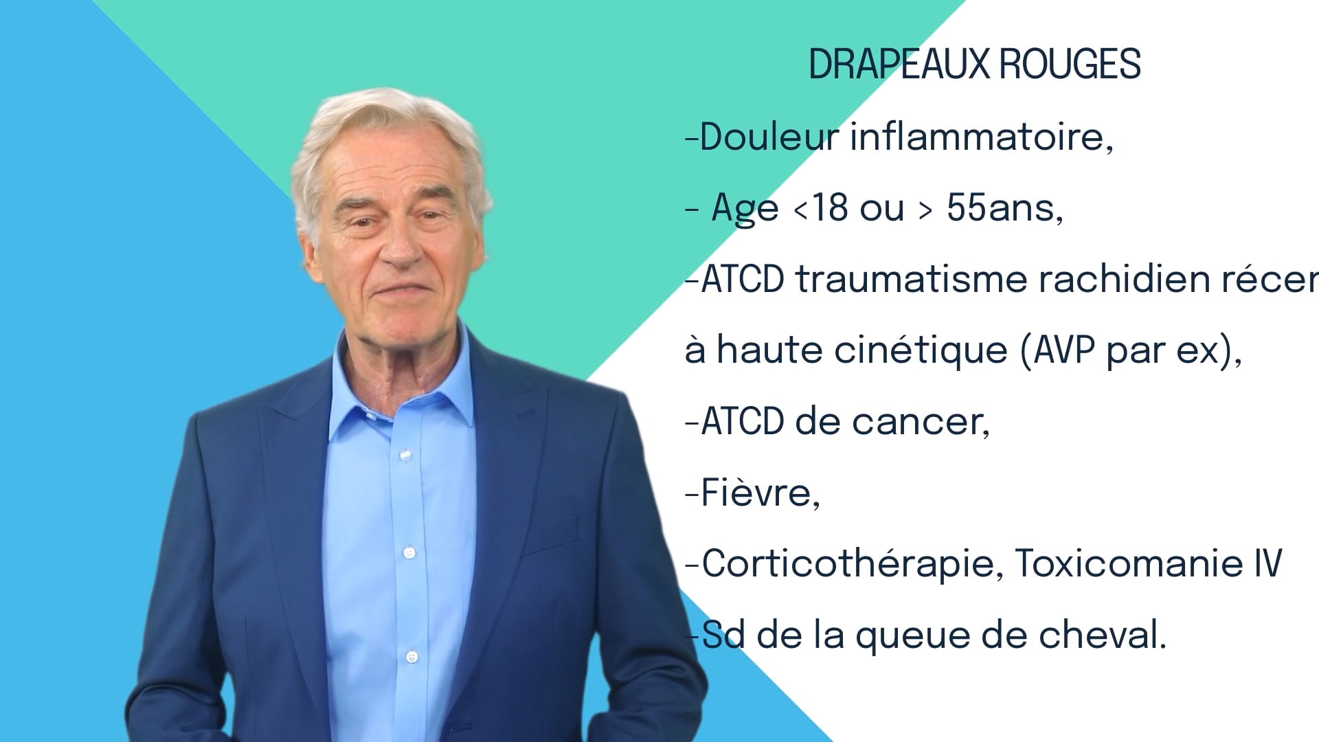 Les drapeaux rouges de la lombalgie aiguë