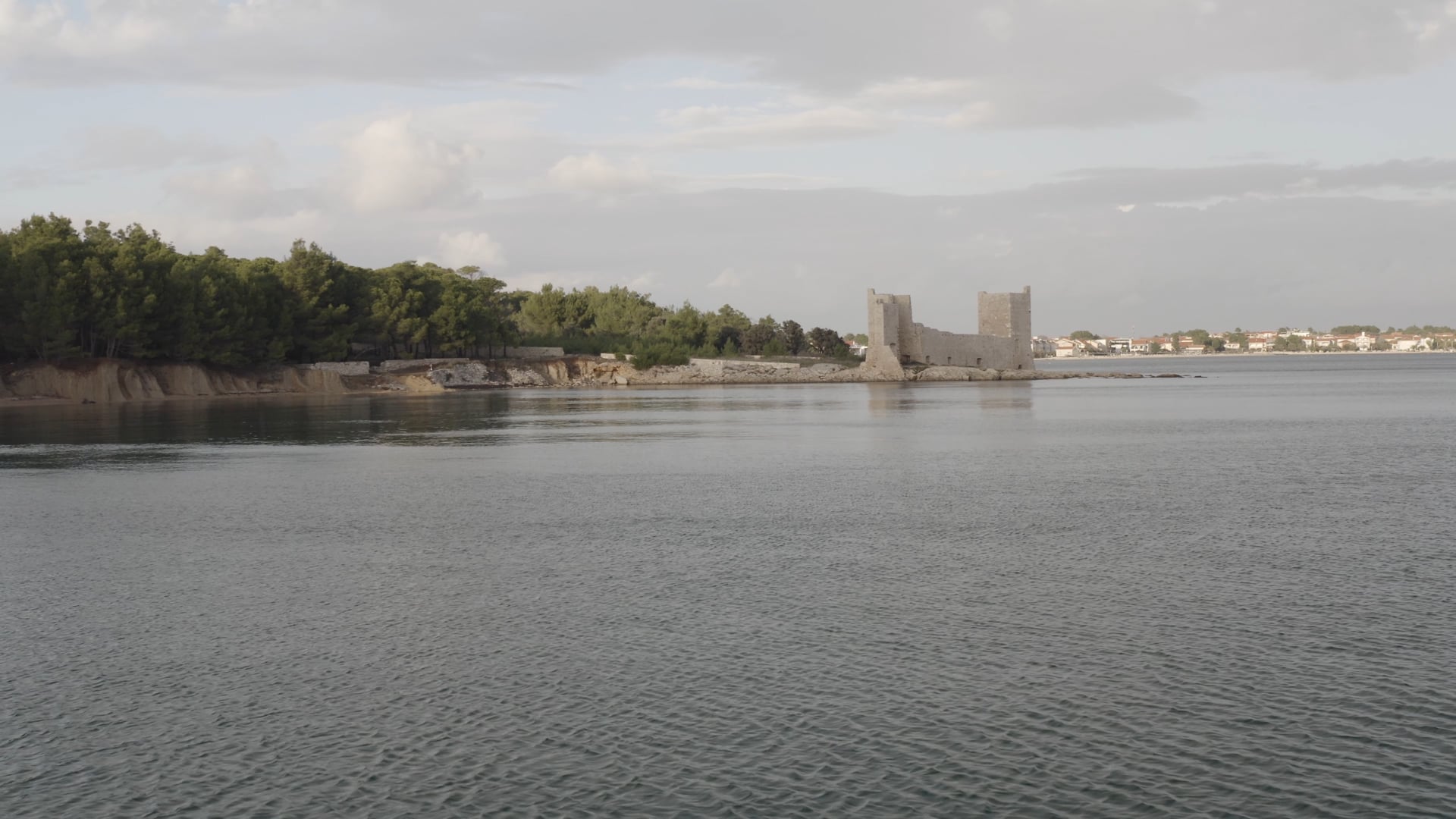 Castle ruins on the seashore