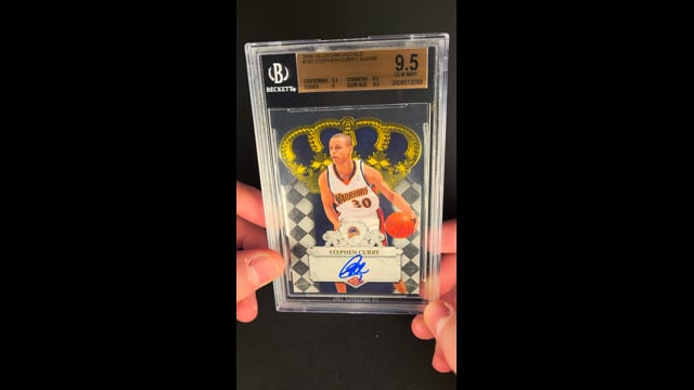 2009 Panini Crown Royale Stephen Curry ROOKIE AUTO /399 #103 BGS 9.5 ...