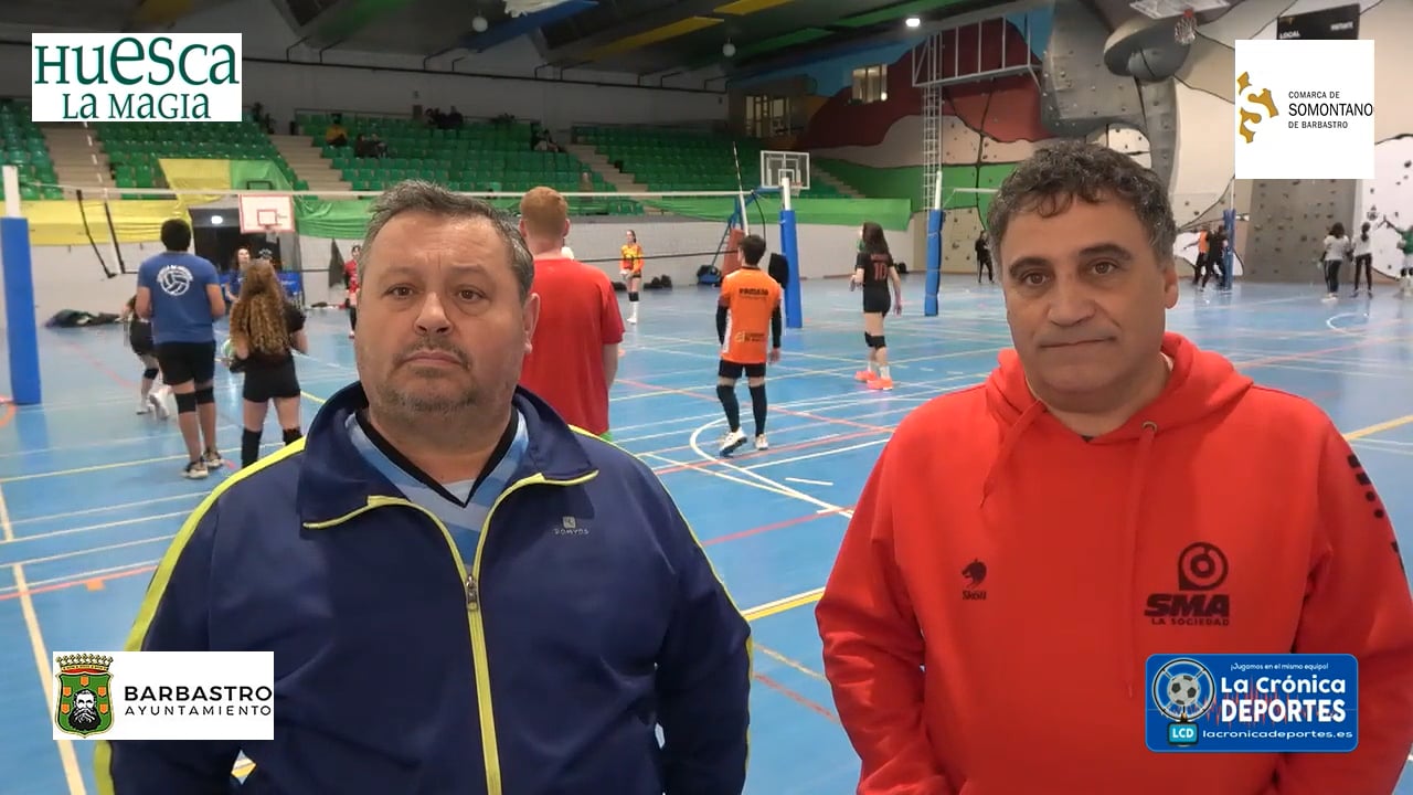 FERNANDO FERNÁNDEZ y TOÑO VALERIO (1º y 2º Entrenador Equipo Voleibol Femenino SMA Barbastro)