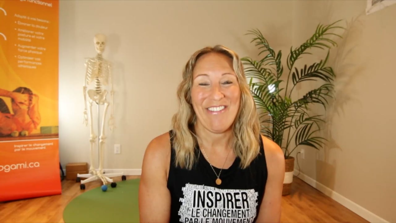 Jour 1. Yoga Balles de 15 minutes pour réduire le stress avec Julie Cadorette (16 min)
