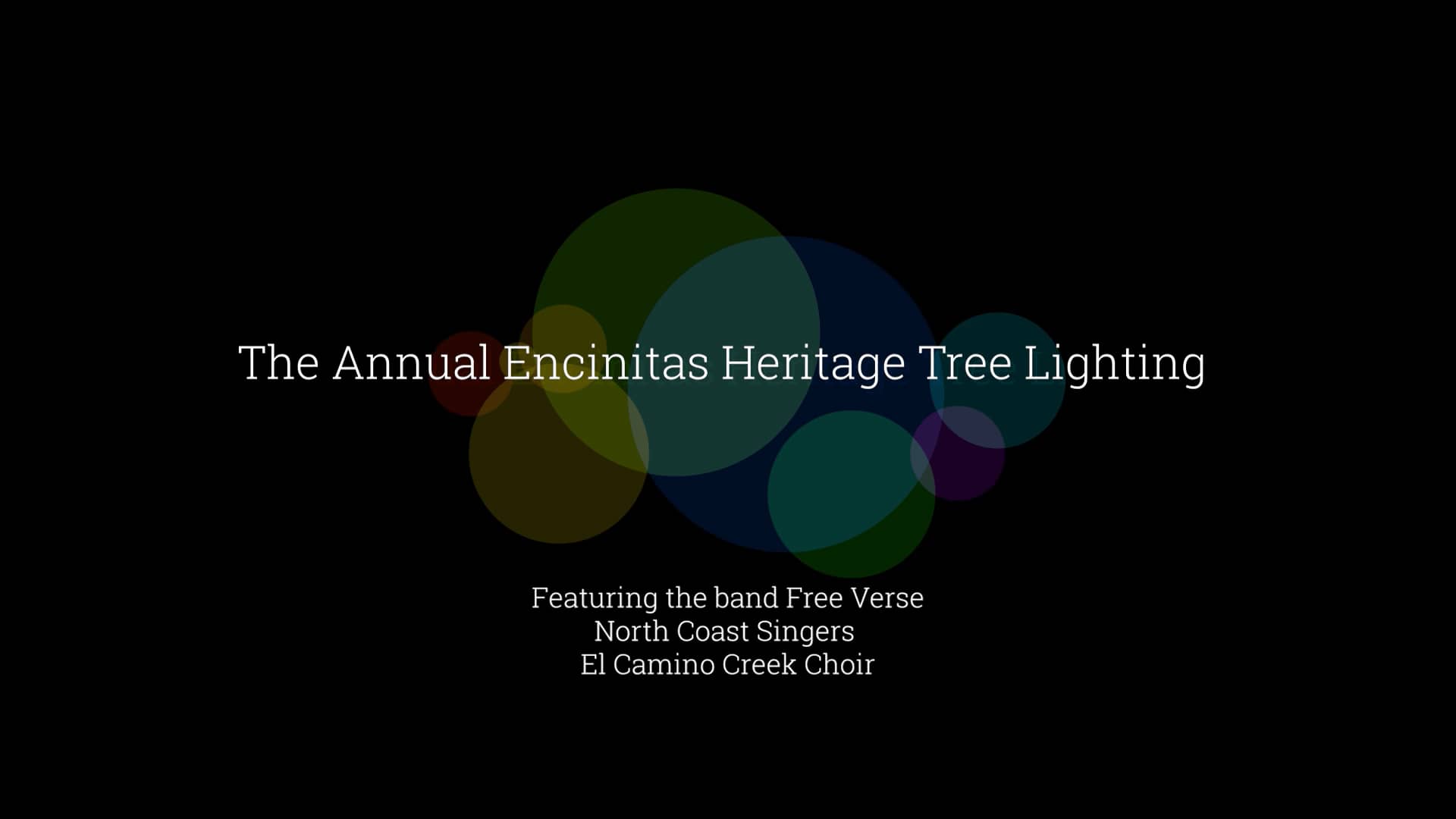 The Annual Encinitas Heritage Tree Lighting.mp4 on Vimeo