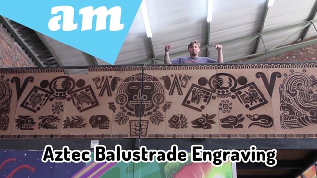 Aztec Balustrade Engraving on 6mm Supawood by TruCUT 1300x900 Laser Machine with Stunning Result